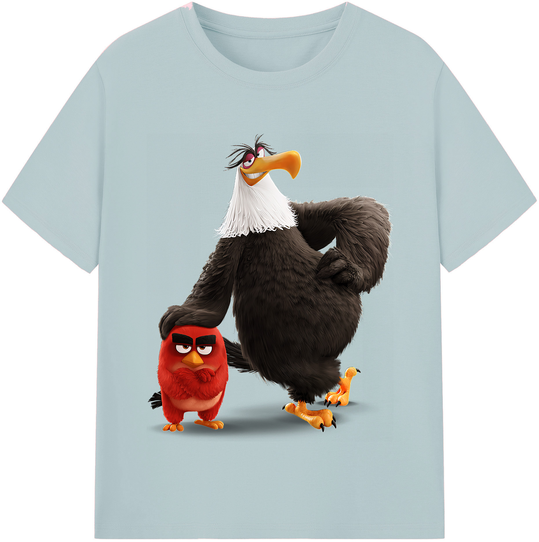 （画像用） Angry Birds アングリーバード 綿100％半袖Tシャツ（フロントプリント）